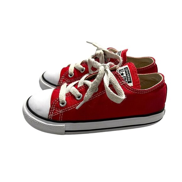 Converse All-Star Sz 10 Red Canvas Sneakers - Picture 3 of 10